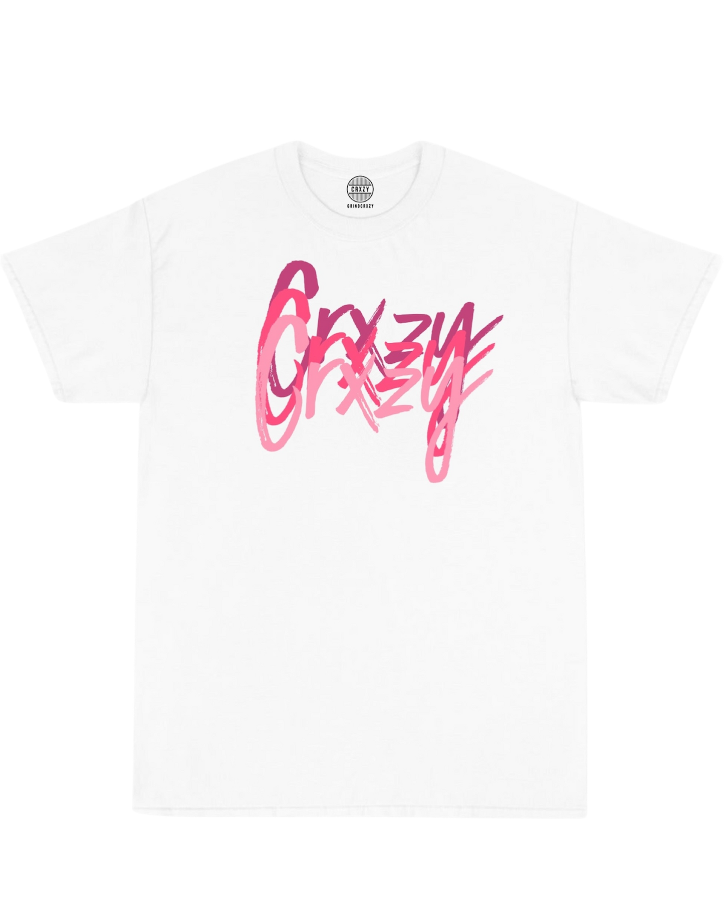 Grindcrxzy - White "Pink Crxzy" Shirt