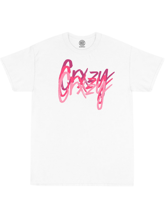 Grindcrxzy - White "Pink Crxzy" Shirt