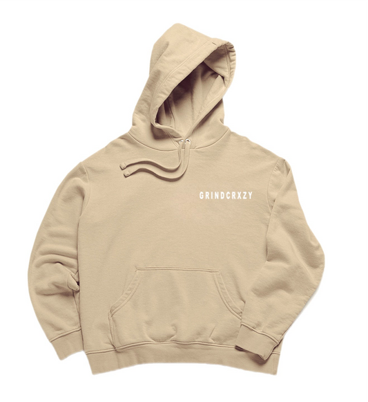 Grindcrxzy - Khaki “Left Chest Font” Hoodie