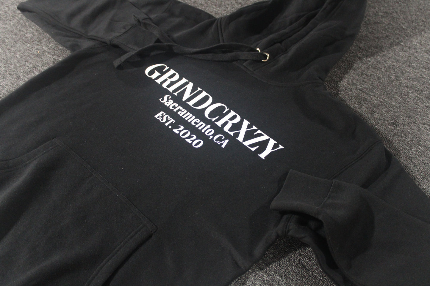 GrindCrxzy - Black “Sac EST.” Hoodie