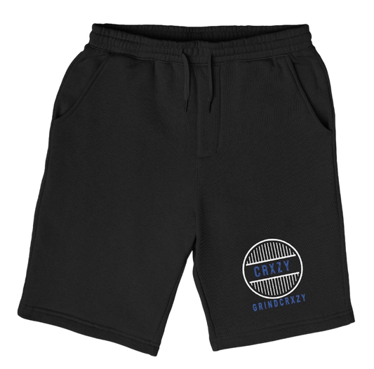 Grindcrxzy - Black “Blue Special” Fleece Shorts