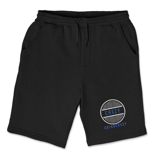 Grindcrxzy - Black “Blue Special” Fleece Shorts