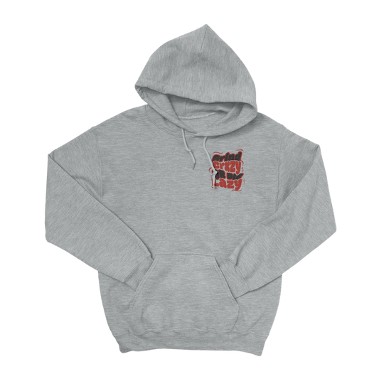 GrindCrxzy - Grey “GCDL BLK&RED" Hoodie
