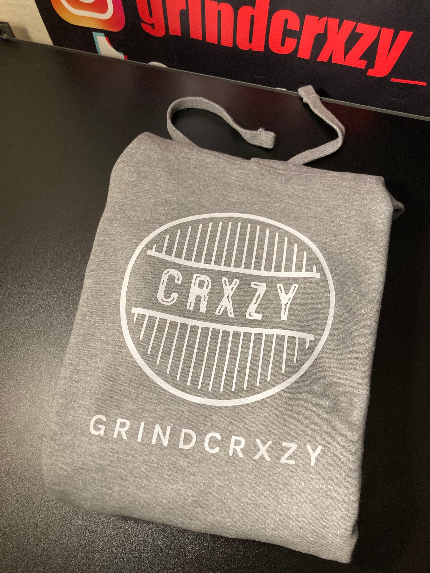 GrindCrxzy - Light Grey "White Bridge" Hoodie