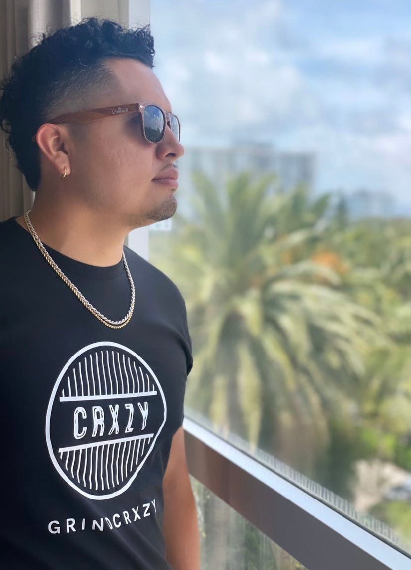 GrindCrxzy - Black "White Bridge" T-Shirt
