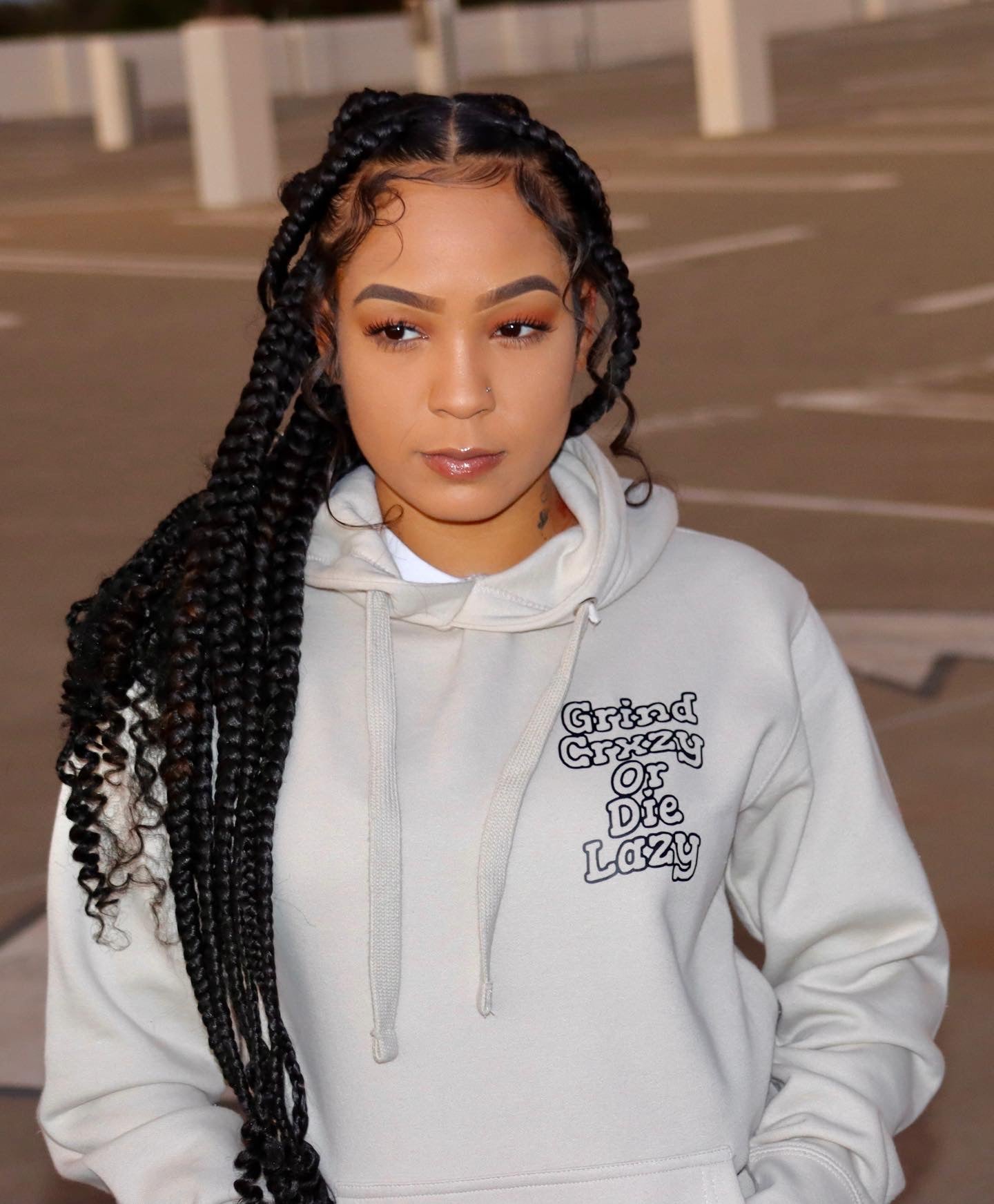 GrindCrxzy - Bone "GCDL Outline" Hoodie