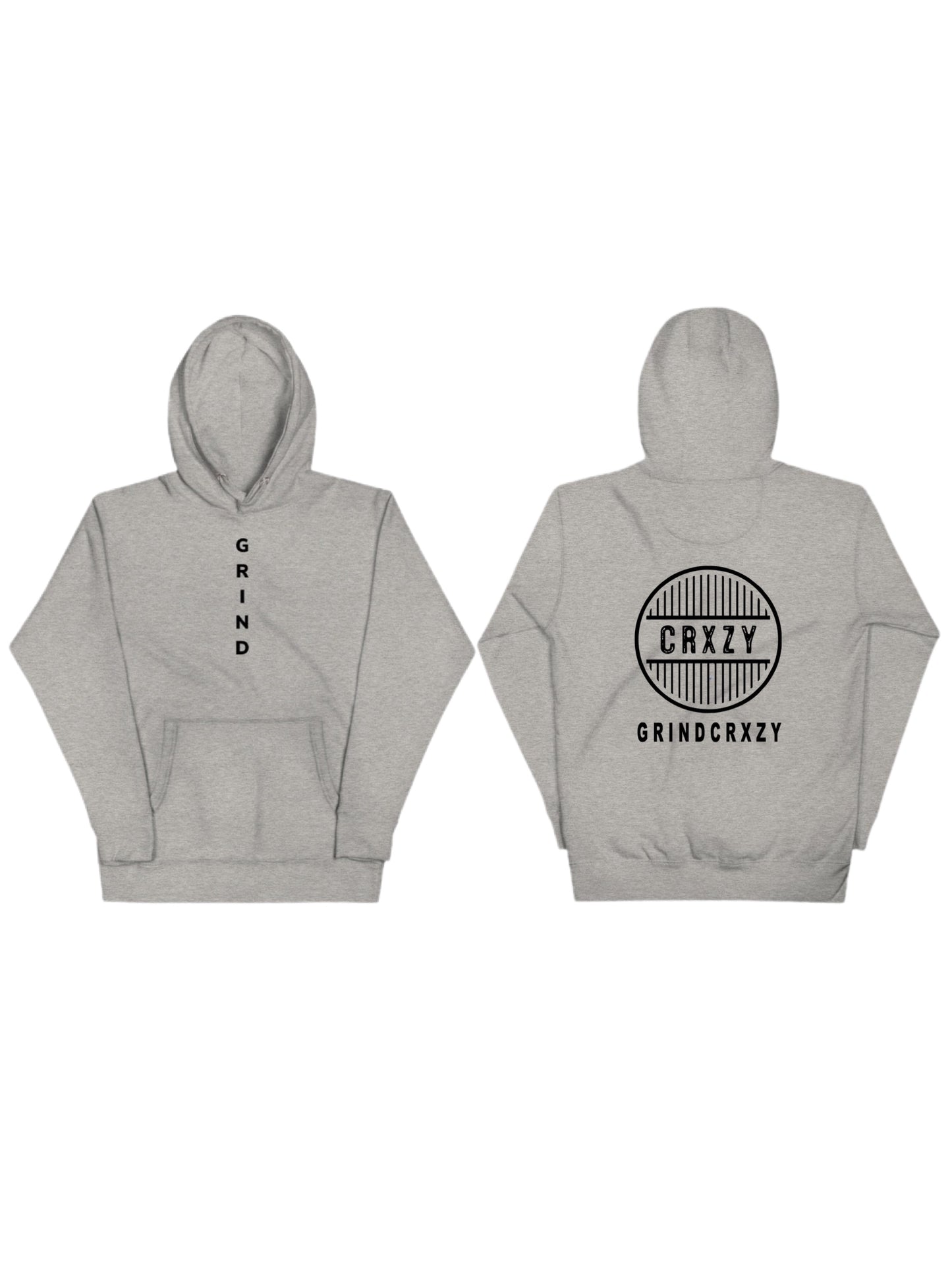 GrindCrxzy - Grey/Black "Grind" Hoodie