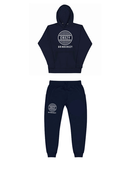 GrindCrxzy - Navy "White Bridge" Set