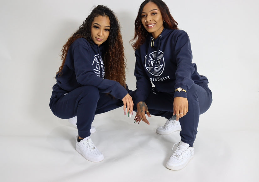 GrindCrxzy - Navy "White Bridge" Set