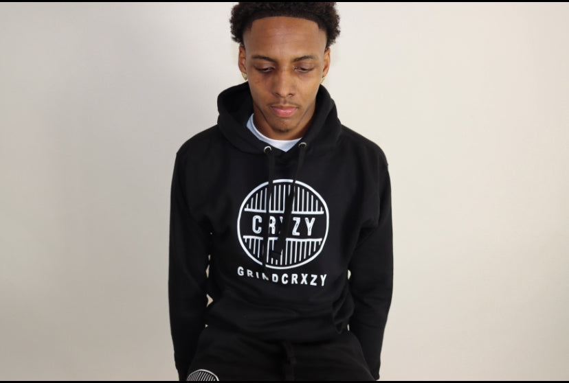 GrindCrxzy - Black "White Bridge" Hoodie