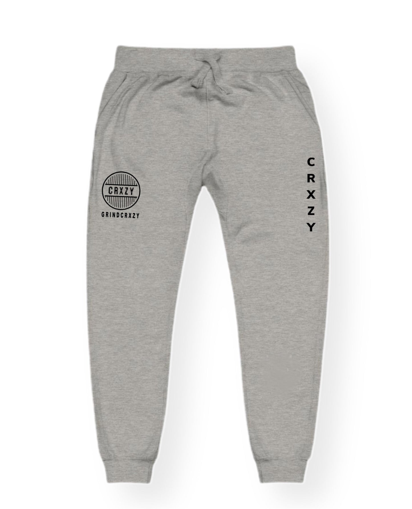 GrindCrxzy - Grey/Black "Crxzy" Joggers
