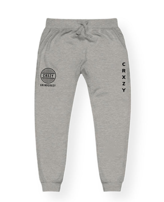 GrindCrxzy - Grey/Black "Crxzy" Joggers