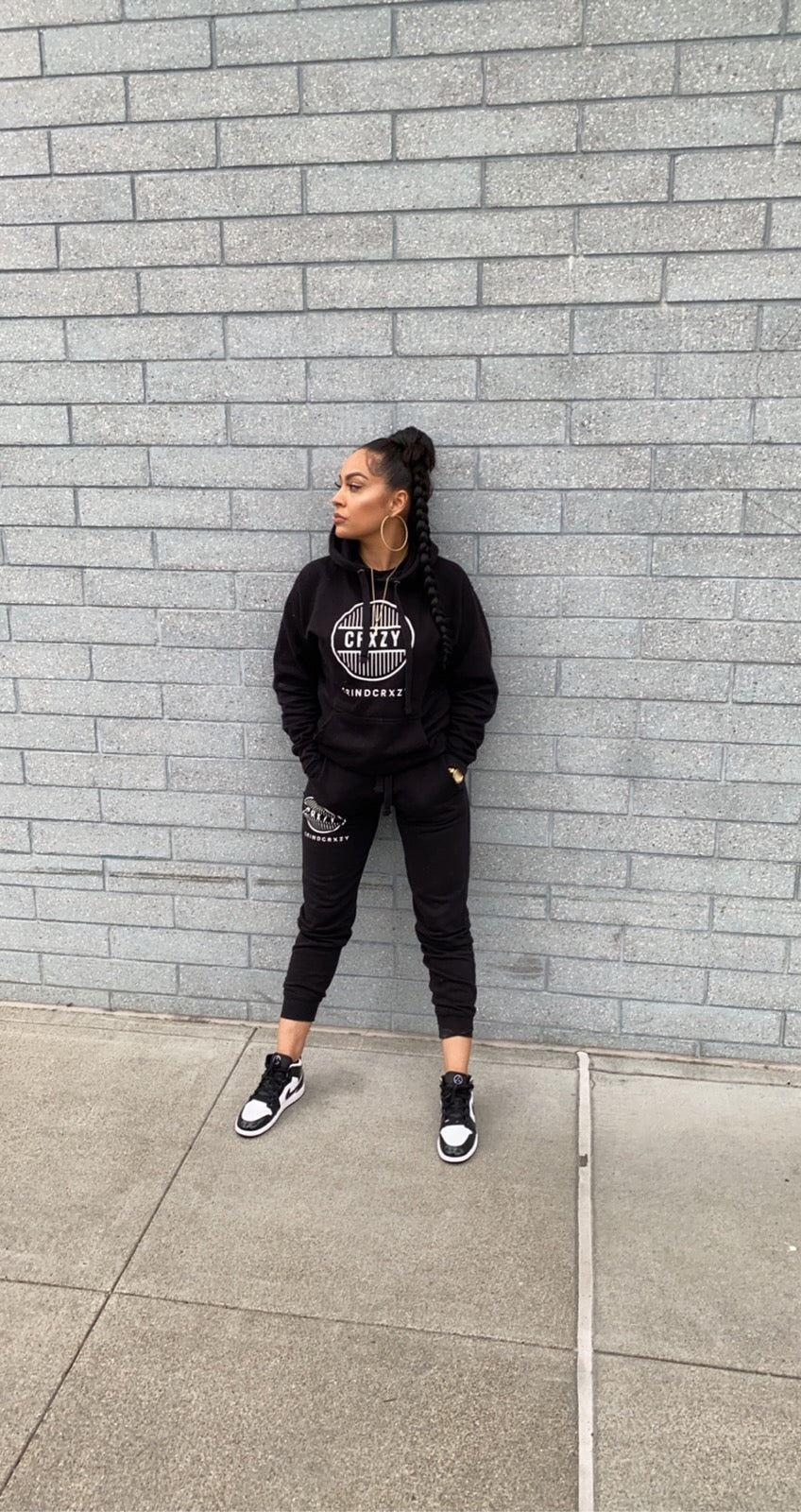 GrindCrxzy - Black "White Bridge" Hoodie