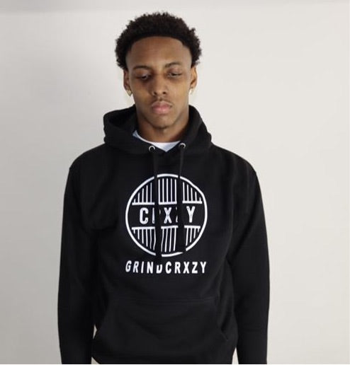 GrindCrxzy - Black "White Bridge" Hoodie