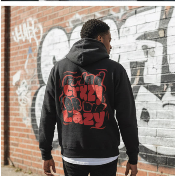 GrindCrxzy - Black “GCDL BLK&RED" Hoodie