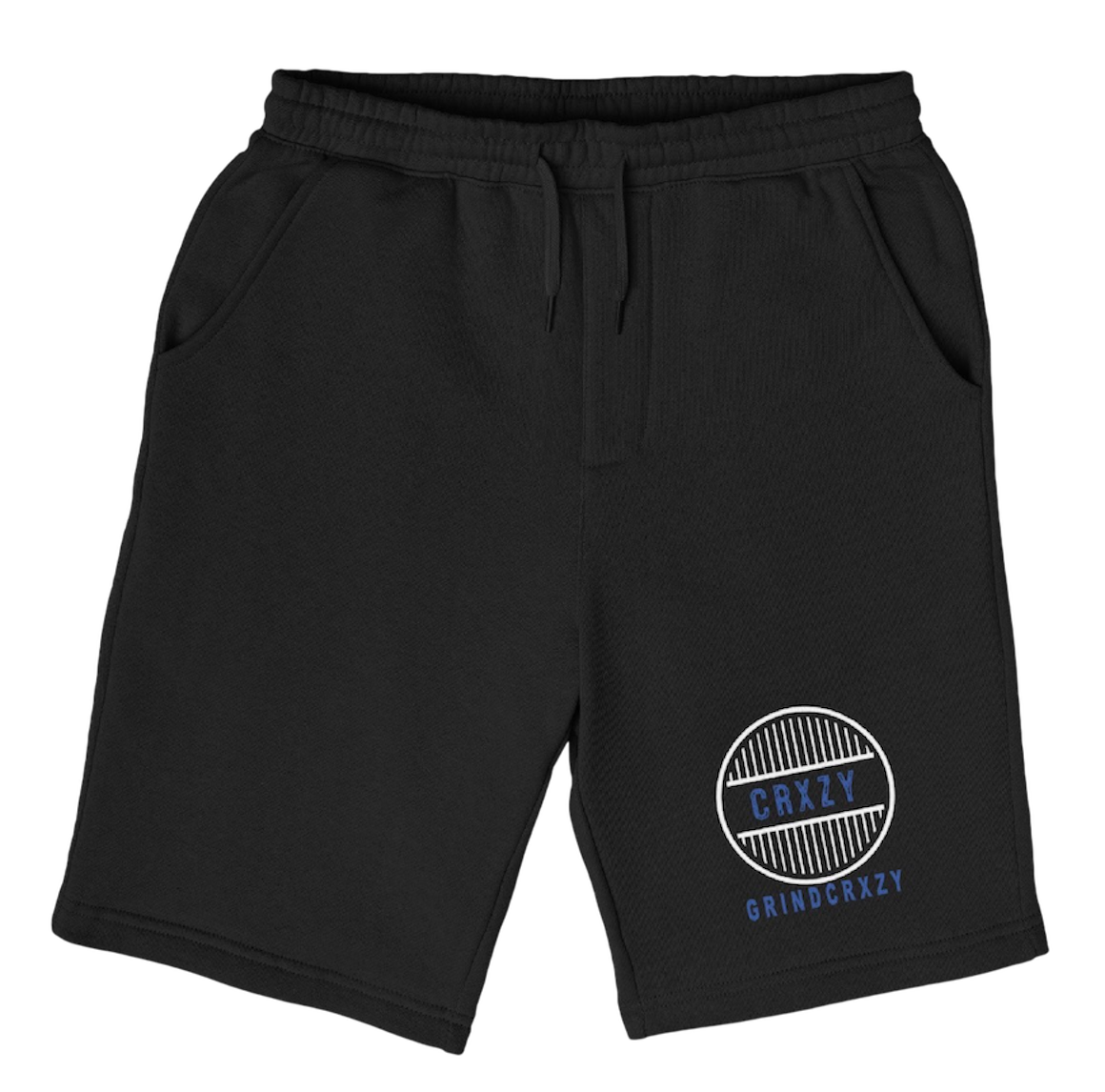 Grindcrxzy - Black “Blue Special” Fleece Shorts
