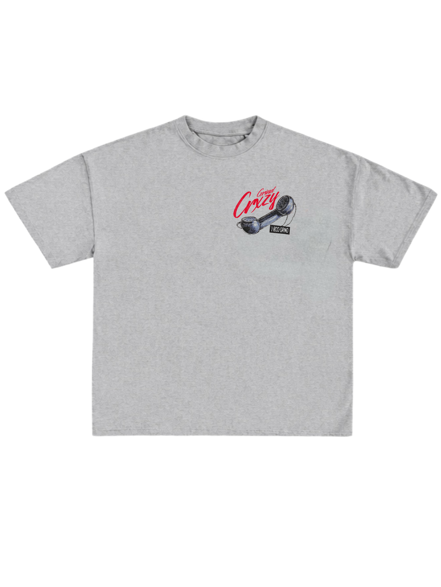 GrindCrxzy - Stone Grey "Call Me Crxzy" Tee