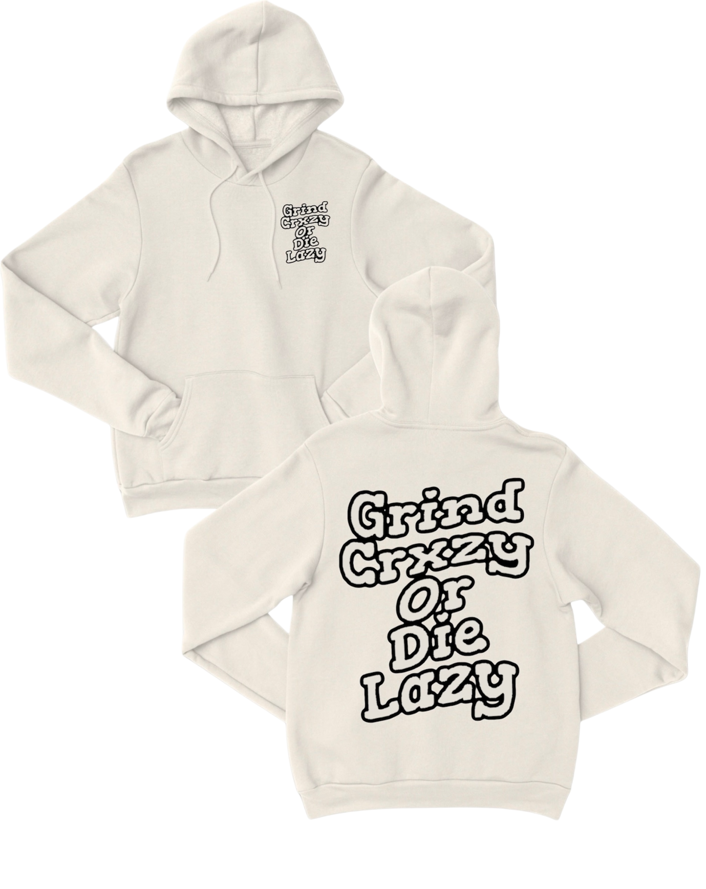 GrindCrxzy - Bone "GCDL Outline" Hoodie