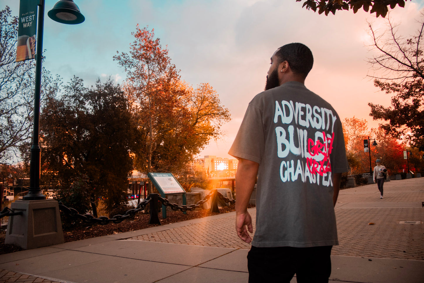 GrindCrxzy - Space Grey "Adversity Builds Character" Tee