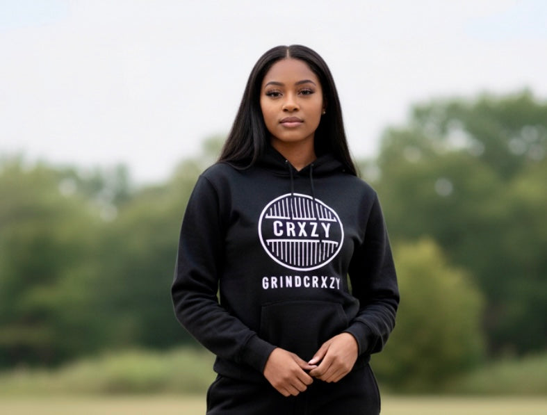 GrindCrxzy - Black "White Bridge" Hoodie