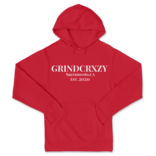 GrindCrxzy - Red “Sac EST.” Hoodie