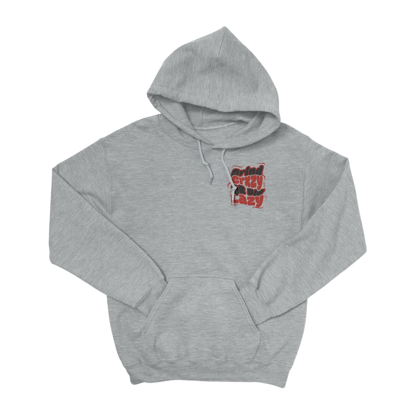 GrindCrxzy - Grey “GCDL BLK&RED" Hoodie