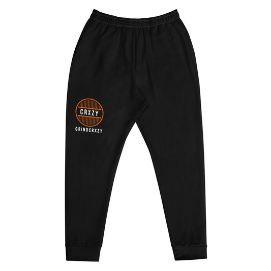 GrindCrxzy - Black "Orange and White Bridge" Joggers