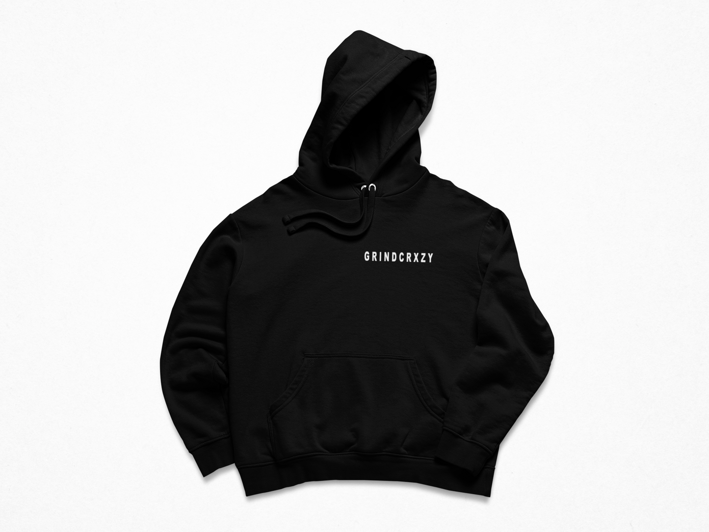 Grindcrxzy - Black “Left Chest Font” Hoodie
