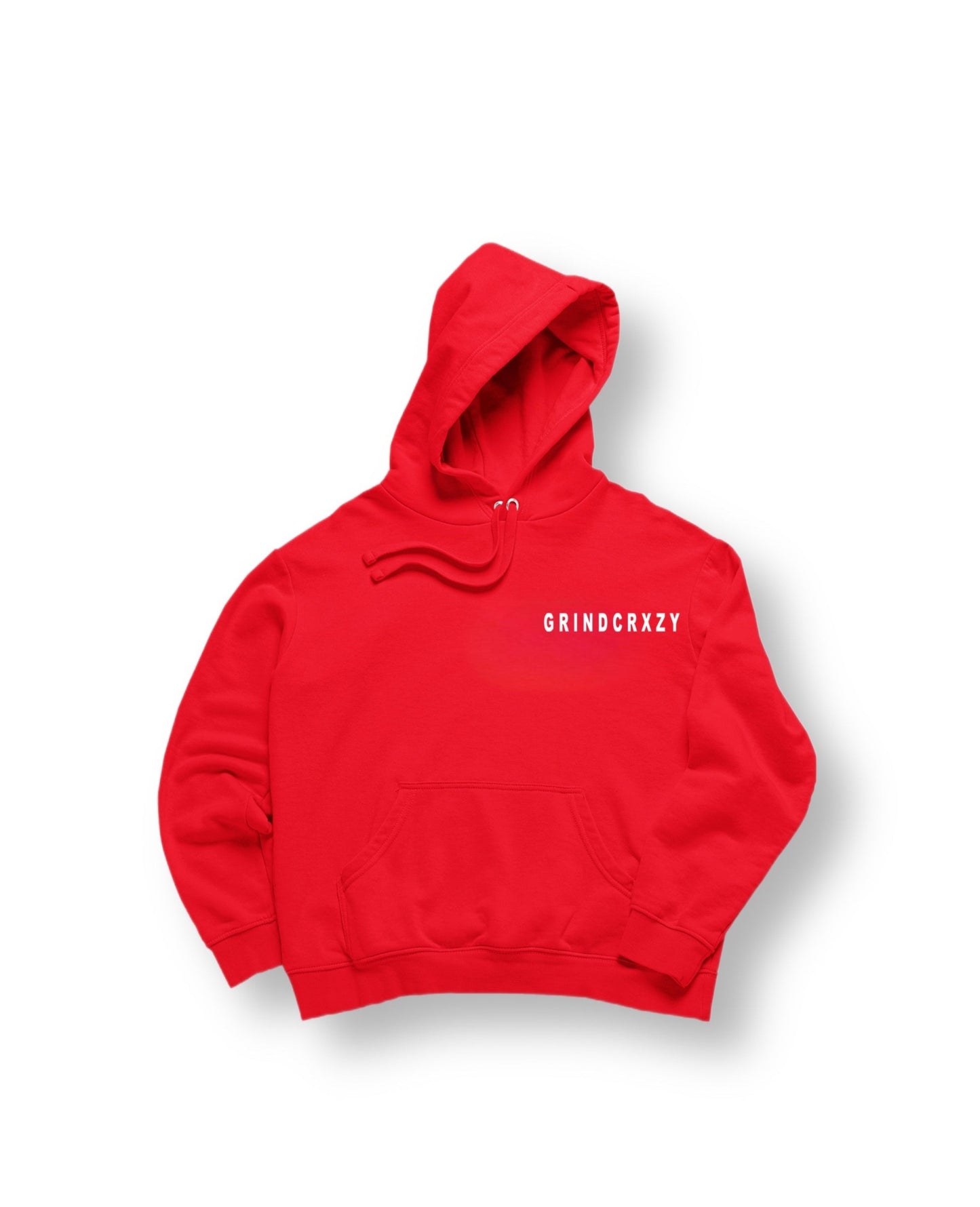 Grindcrxzy - Red “Left Chest Font” Hoodie