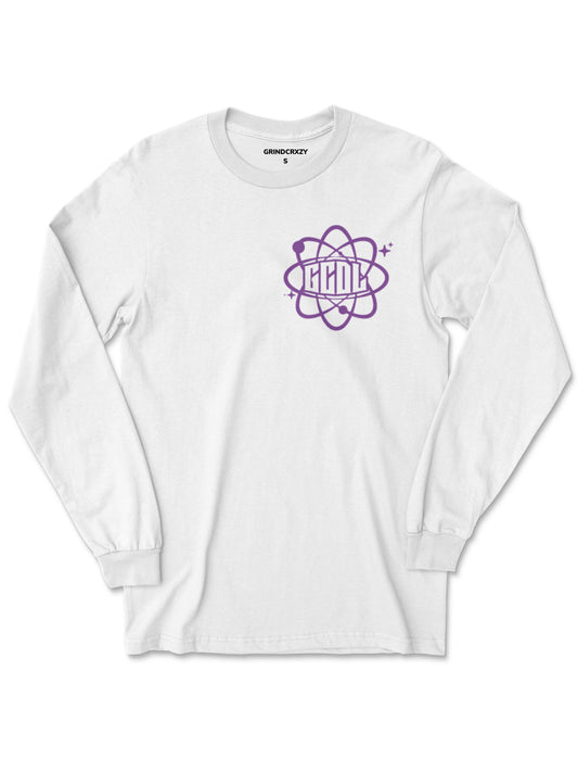 Grindcrxzy - White/W Purple “GCDL” Y2K Long Sleeve