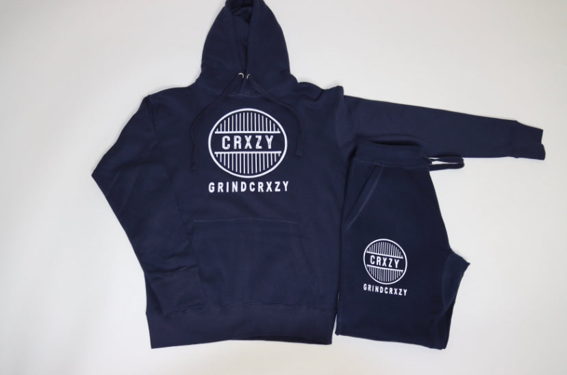 GrindCrxzy - Navy "White Bridge" Set