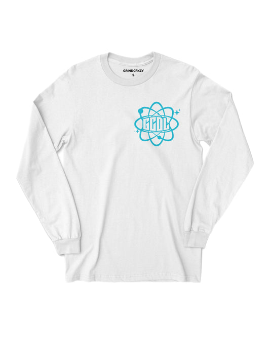 Grindcrxzy - White/W Teal “GCDL” Y2K Long Sleeve