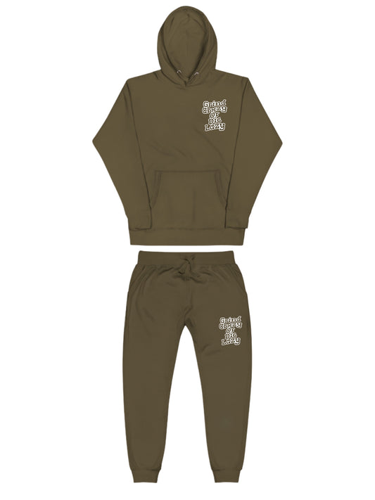 GrindCrxzy - Olive and White "GCDL Outline" Set